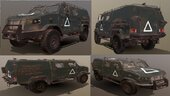 Kozak 5 de la Operación Kursk de Rusia Ucraniano Vehículo para la policía y las fuerzas especiales con Puertas Trasera Suicidas y trasera se abre de manera lateral Reemplaza FBIRANCH